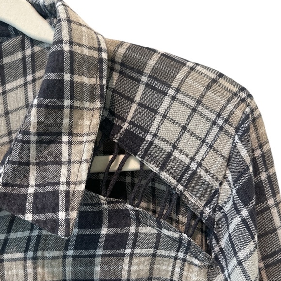 Free People Plaid Cropped Button Down Top - Picture 3 of 10